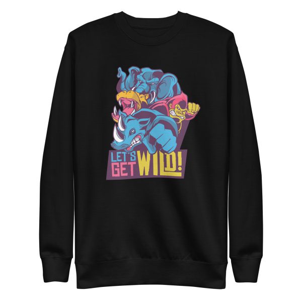 unisex-premium-sweatshirt-black-front-6a1af09e9892f.jpg Wild Animals Sweatshirt