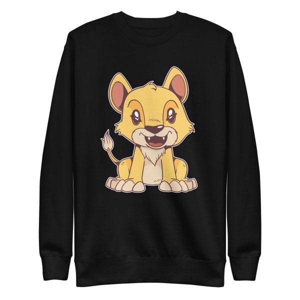 unisex-premium-sweatshirt-black-front-6a1af1a1e11b6.jpg Cute Baby Lion Sweatshirt