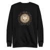 unisex-premium-sweatshirt-black-front-6a1af32dea4e1.jpg Lion Illustration Sweatshirt