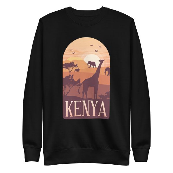 unisex-premium-sweatshirt-black-front-6a1af5e958e8b.jpg Kenya Savannah Sweatshirt