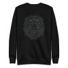 unisex-premium-sweatshirt-black-front-6a1afe67a28f9.jpg Mandala Lion Sweatshirt