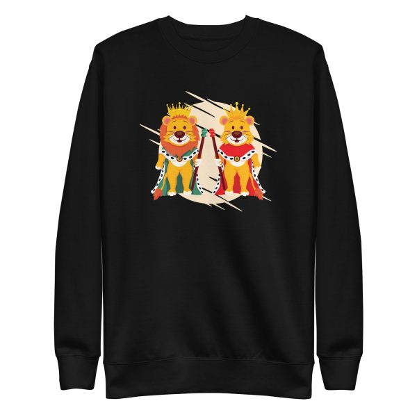 unisex-premium-sweatshirt-black-front-6a1aff7c37e7f.jpg Lion King and Queen Sweatshirt