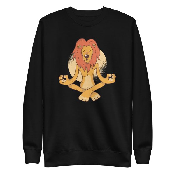 unisex-premium-sweatshirt-black-front-6a1b00708048d.jpg Yoga Lion Sweatshirt