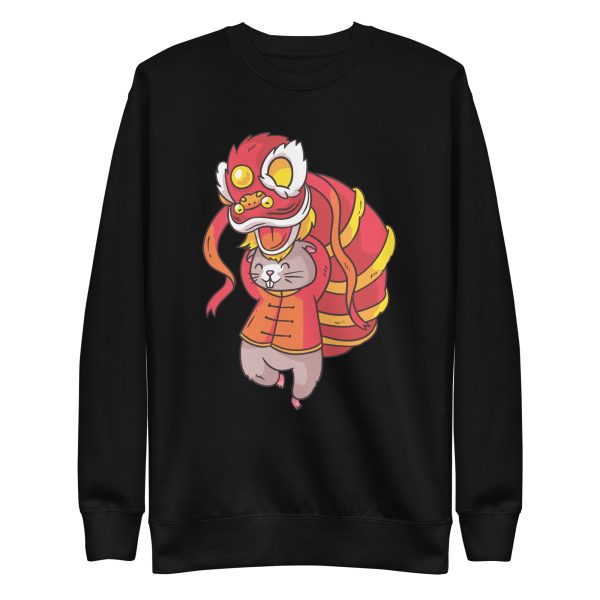 unisex-premium-sweatshirt-black-front-6a1b024a4c0cb.jpg Chinese Rat Lion Dancer Sweatshirt