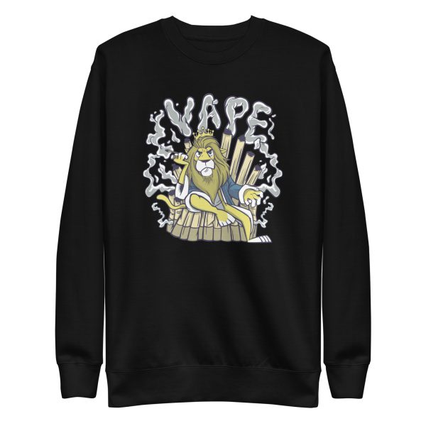 unisex-premium-sweatshirt-black-front-6a1b0297b574b.jpg Vape Lion Sweatshirt