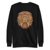 unisex-premium-sweatshirt-black-front-6a1b032272af8.jpg Lion Mandala Sweatshirt