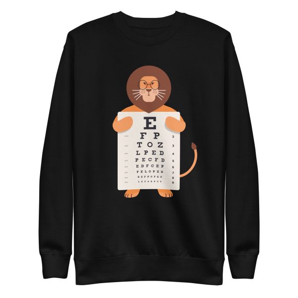 unisex-premium-sweatshirt-black-front-6a1bb97f7c2c9.jpg Lion Eye Chart Sweatshirt