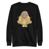 unisex-premium-sweatshirt-black-front-6a1bba9685036.jpg Rasta Lion Meditating Sweatshirt
