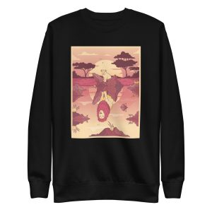 unisex-premium-sweatshirt-black-front-6a1bbae1a5f83.jpg Lion Reflection Sweatshirt