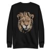 unisex-premium-sweatshirt-black-front-6a1bbb239ed60.jpg Lion Head Grunge Sweatshirt