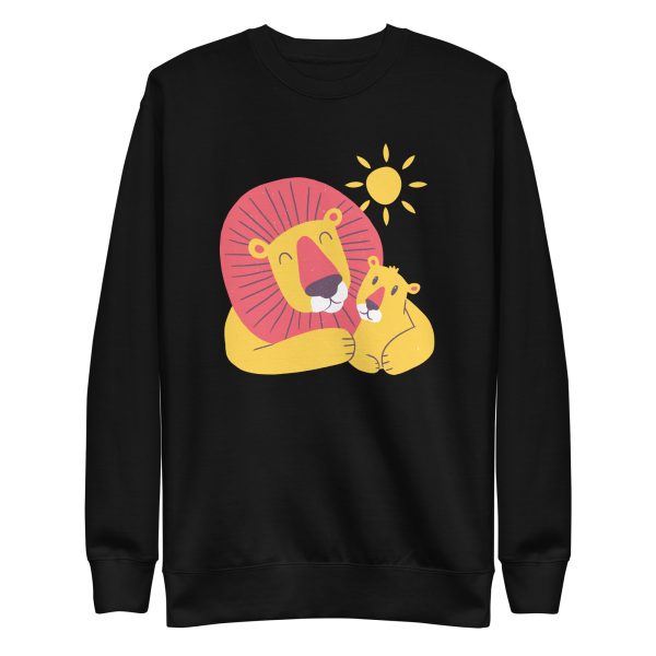 unisex-premium-sweatshirt-black-front-6a1bbb69bcd4c.jpg Lion Dad Son Sweatshirt