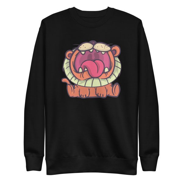 unisex-premium-sweatshirt-black-front-6a1bbbcf64599.jpg Cartoon Lion Sweatshirt