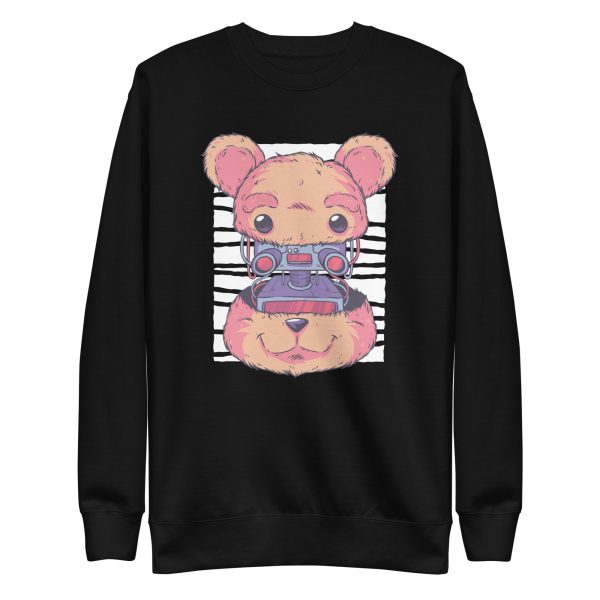 unisex-premium-sweatshirt-black-front-6a1bc688dbebe.jpg Robot Teddy Bear Sweatshirt