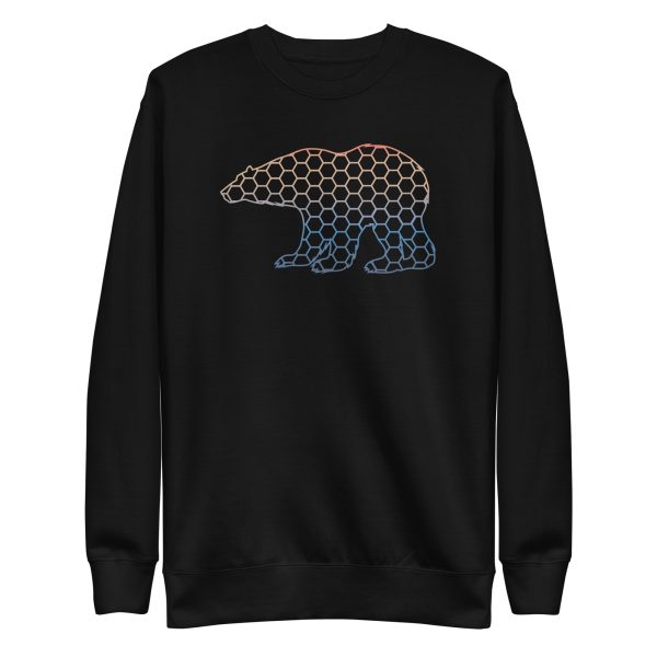 unisex-premium-sweatshirt-black-front-6a1bc6d347d9a.jpg Hexagon Polar Bear Sweatshirt