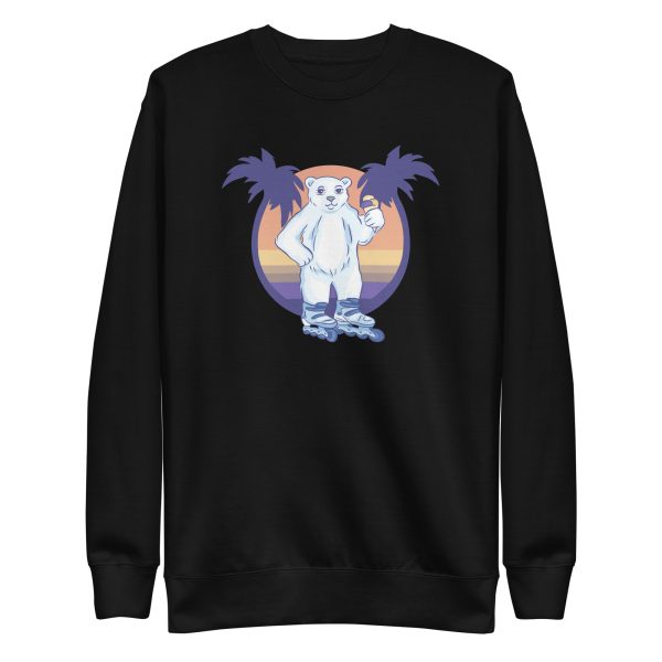 unisex-premium-sweatshirt-black-front-6a1bc8e52cd2e.jpg Roller Skating Bear Sweatshirt
