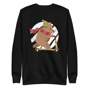 unisex-premium-sweatshirt-black-front-6a1bddaf01e75.jpg Scooter Bear Sweatshirt