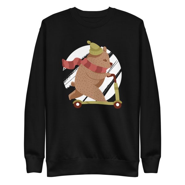 unisex-premium-sweatshirt-black-front-6a1bddaf01e75.jpg Scooter Bear Sweatshirt