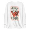 unisex-premium-sweatshirt-white-front-6a15835818f4d.jpg Coffee Dog Sweatshirt