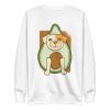 unisex-premium-sweatshirt-white-front-6a15911433070.jpg Avocado Dog Sweatshirt