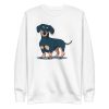 unisex-premium-sweatshirt-white-front-6a15918a8a5de.jpg Dachshund Dog Sweatshirt