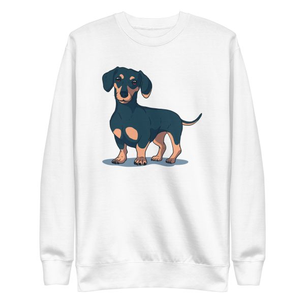 unisex-premium-sweatshirt-white-front-6a15918a8a5de.jpg Dachshund Dog Sweatshirt