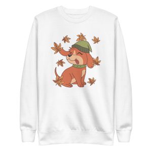 unisex-premium-sweatshirt-white-front-6a1591fb3bae0.jpg Fall Dog Sweatshirt