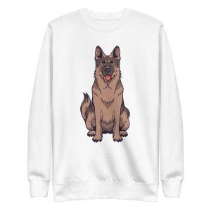 unisex-premium-sweatshirt-white-front-6a1592697fb35.jpg German Shepherd Dog Sweatshirt