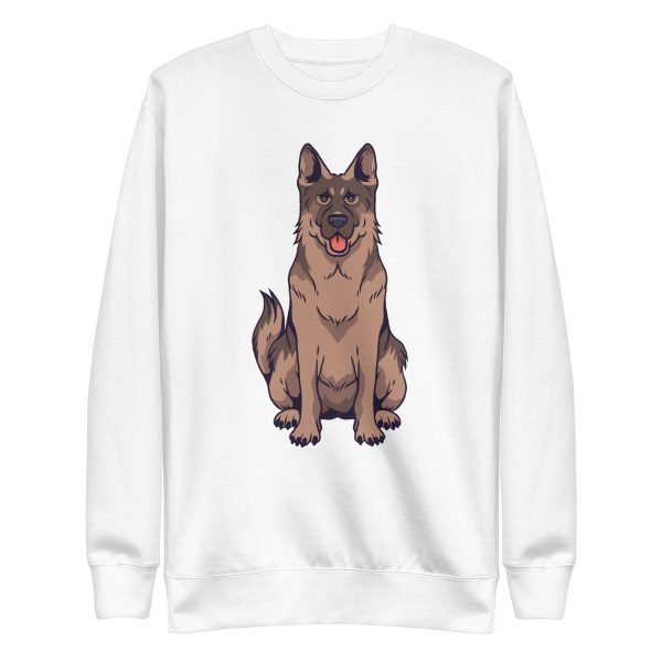 unisex-premium-sweatshirt-white-front-6a1592697fb35.jpg German Shepherd Dog Sweatshirt