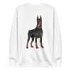 unisex-premium-sweatshirt-white-front-6a159ab81f9b4.jpg Doberman Dog Sweatshirt