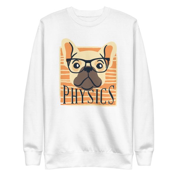 unisex-premium-sweatshirt-white-front-6a15addc38fc7.jpg Physics Nerdy Dog Sweatshirt