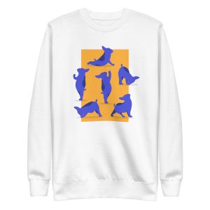 unisex-premium-sweatshirt-white-front-6a1650ad8a628.jpg Bulldog Yoga Sweatshirt