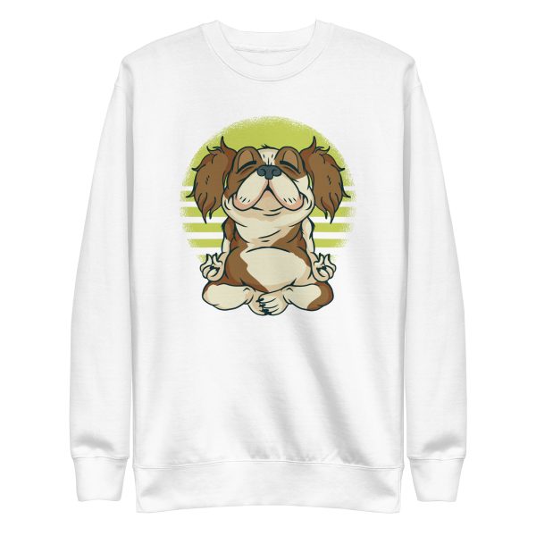 unisex-premium-sweatshirt-white-front-6a165bbe09df2.jpg Cavalier Yoga Sweatshirt