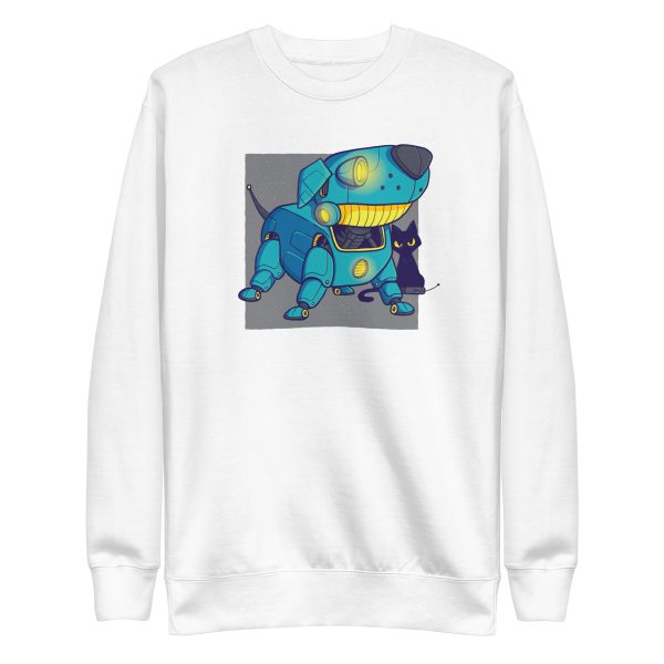 unisex-premium-sweatshirt-white-front-6a165c193466f.jpg Robot Dog Sweatshirt