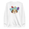 unisex-premium-sweatshirt-white-front-6a1686c4751f3.jpg Easter Dog Sweatshirt