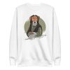 unisex-premium-sweatshirt-white-front-6a168724cfae6.jpg Dog Monalisa Sweatshirt