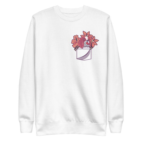 unisex-premium-sweatshirt-white-front-6a168847102a6.jpg Pocket Dog Sweatshirt