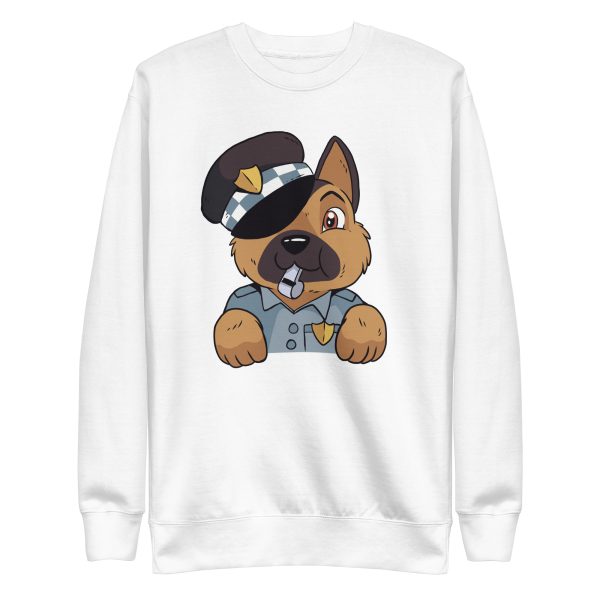 unisex-premium-sweatshirt-white-front-6a1689efa7efd.jpg German Shepherd Police Sweatshirt