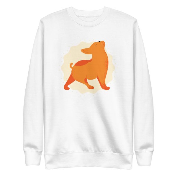 unisex-premium-sweatshirt-white-front-6a1692cbe18e7.jpg Yoga Dog Sweatshirt
