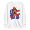 unisex-premium-sweatshirt-white-front-6a16937756157.jpg Boxer Dog Uncle Sam Sweatshirt