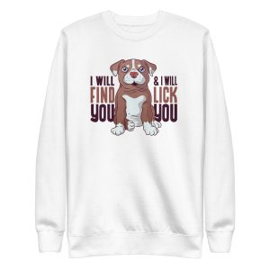 unisex-premium-sweatshirt-white-front-6a1693c51fdc7.jpg Pit Bull Puppy Sweatshirt