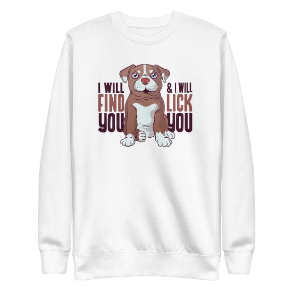 unisex-premium-sweatshirt-white-front-6a1693c51fdc7.jpg Pit Bull Puppy Sweatshirt
