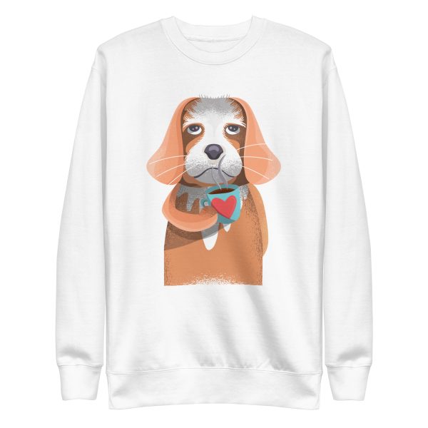 unisex-premium-sweatshirt-white-front-6a16949edf7d0.jpg Cavalier King Charles Coffee Sweatshirt