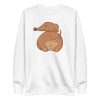 unisex-premium-sweatshirt-white-front-6a1695def2c18.jpg Dachshund Butt Sweatshirt