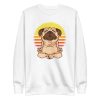 unisex-premium-sweatshirt-white-front-6a16c55adb1bb.jpg Pug Yoga Sweatshirt