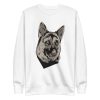 unisex-premium-sweatshirt-white-front-6a16c8f7d2fd8.jpg German Shepherd Pet Sweatshirt