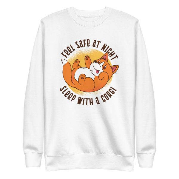 unisex-premium-sweatshirt-white-front-6a16c9e80ac1f.jpg Sleep With Corgi Sweatshirt