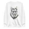 unisex-premium-sweatshirt-white-front-6a16ca8c9a590.jpg German Shepherd Linear Sweatshirt