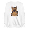 unisex-premium-sweatshirt-white-front-6a16caf35390e.jpg German Shepherd Yoga Sweatshirt