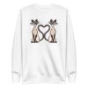 Siamese Cats Heart Sweatshirt