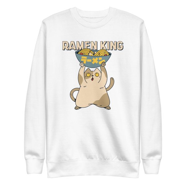 unisex-premium-sweatshirt-white-front-6a16e5d226f11.jpg Ramen King Sweatshirt